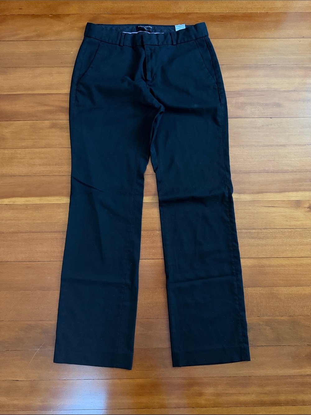 Banana Republic Women's Black Straight-Leg Chinos